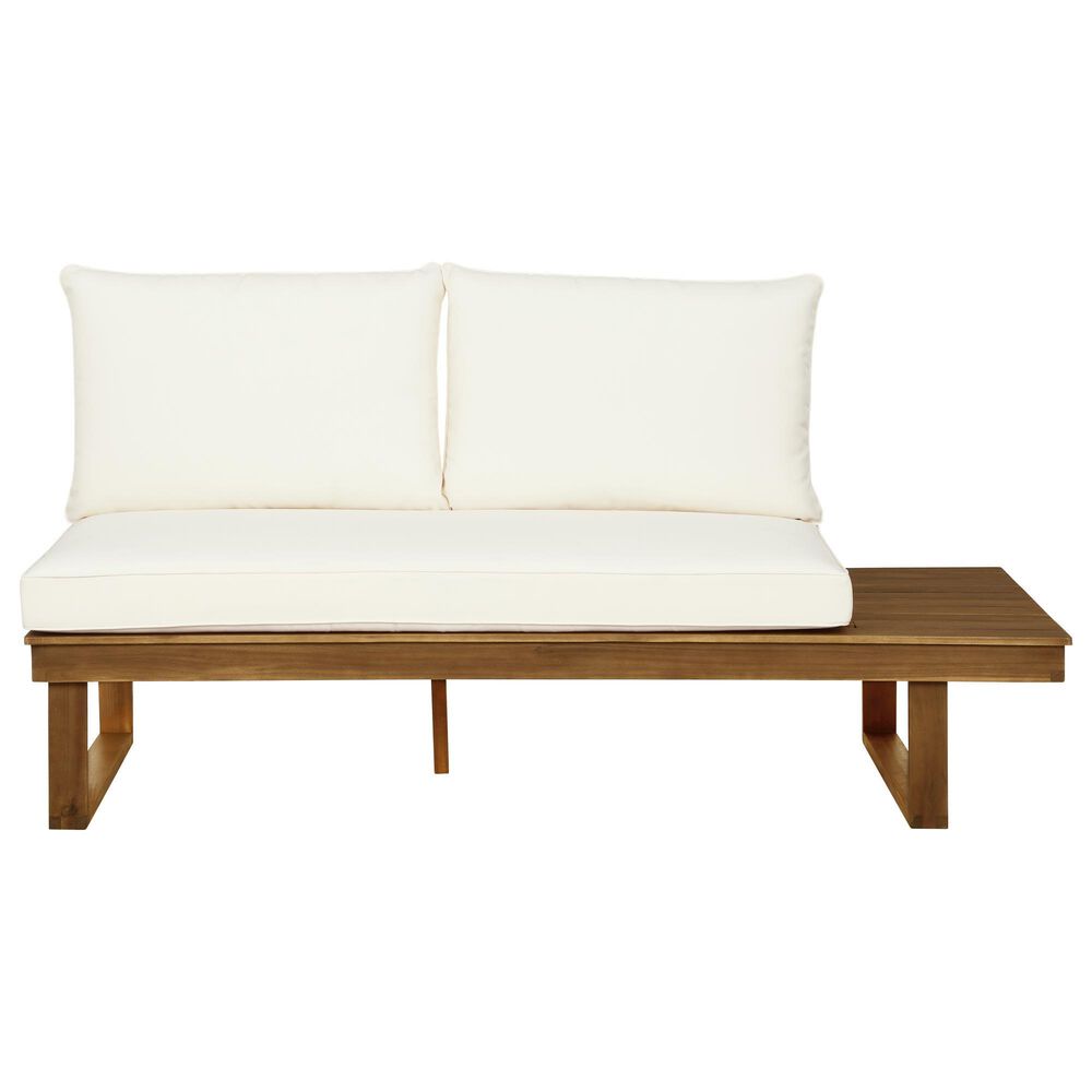 Linon Home Decor Skypark Outdoor Right Side Loveseat in Beige, , large