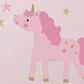 Lambs and Ivy Rainbow Unicorn Wall Decal in Pink and Gold, , large