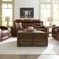 Ashley Knightington Power Reclining Sofa in Brown, , large