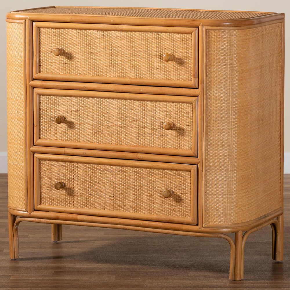 Baxton Studio Radenza 3-Drawer Storage Cabinet in Light Honey, , large