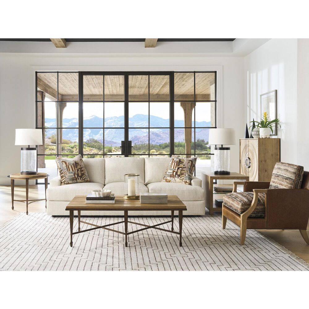Lexington Home Brands Montecito Catalonia Round Side Table in Chaparral and Bronze, , large