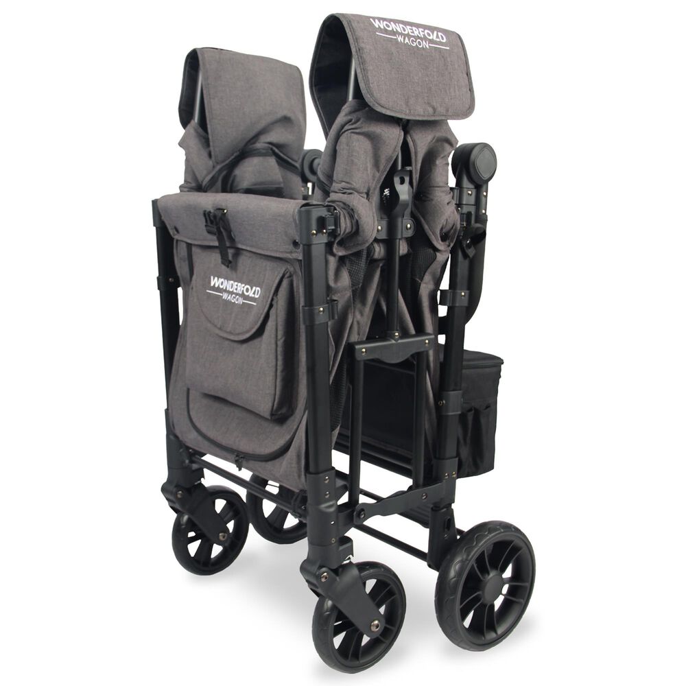 Wonderfold Elite Double Stroller Wagon in Charcoal Gray, , large