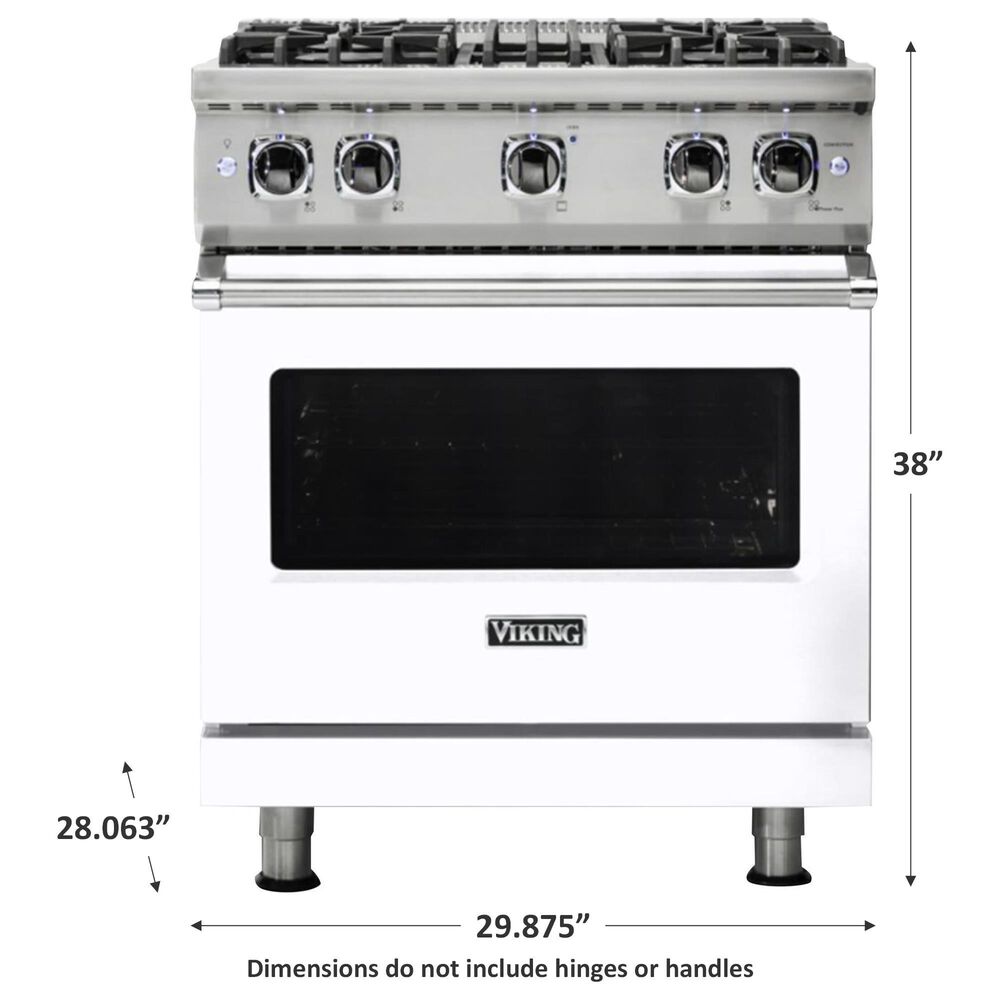 Viking Range 30&quot; Propane Gas Sealed Burner Gas Range in White, , large