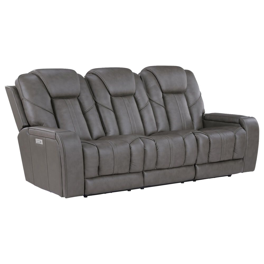 Steve Silver Daniel Triple Power Reclining Sofa in Mossy Gray, , large