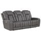 Steve Silver Daniel Triple Power Reclining Sofa in Mossy Gray, , large