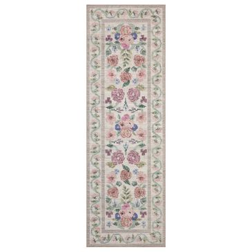 Rifle Paper Co. x Loloi Rosa 2"6" x 9"6" Ivory Runner Rug, , large