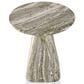 Furniture of America Karvyn 18" Travertine Side Table in Gray, , large