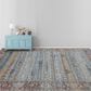 Amer Rugs Prairie 5" x 7"6" Blue Rust Area Rug, , large