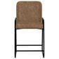 Fallridge 24" Faux Leather Counter Stool in Matte Black, , large