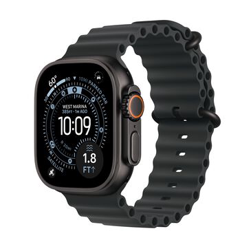 Apple Watch Ultra 3 (GPS+Cellular) 49mm Black Titanium Case with Black Ocean Band - Black - (2025)(Pre-Order), , large