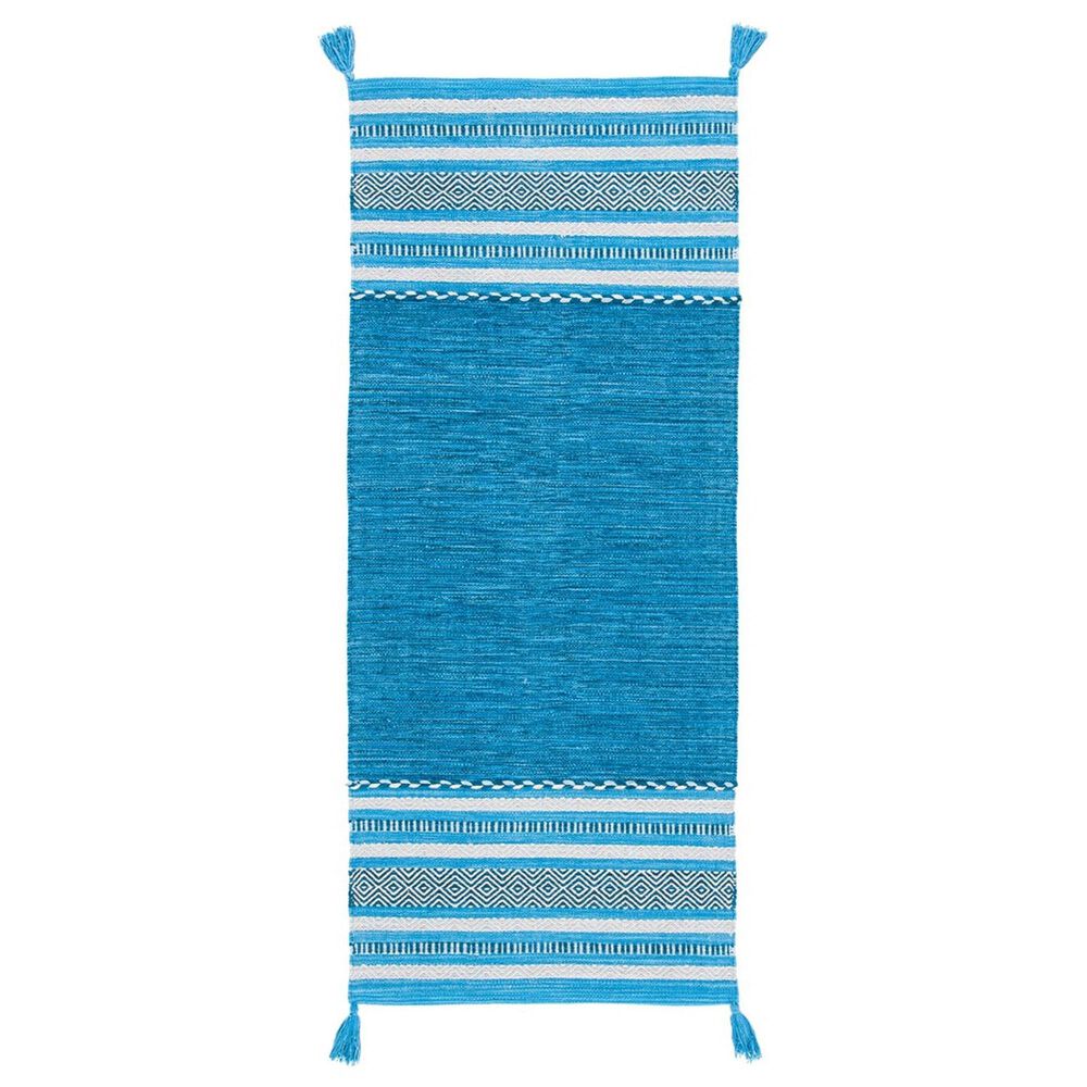 Safavieh Montauk MTK215M 2"6" x 6" Blue and Grey Runner, , large
