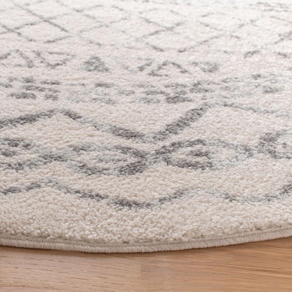 Safavieh Tulum TUL268A 9&#39; Round Ivory and Grey Area Rug, , large