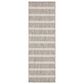 Nourison Positano POS03 Grey and Ivory 2" x 6" Indoor/Outdoor Runner, , large
