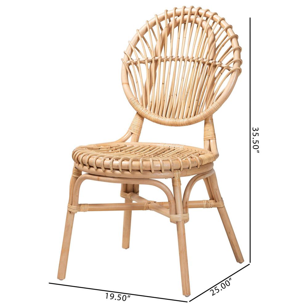 Baxton Studio Iris Side Chair in Natural Brown, , large