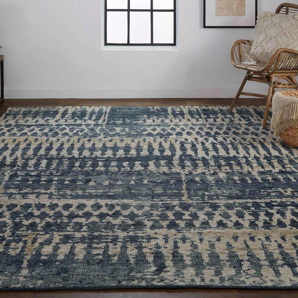 Feizy Palomar 6632F 3&#39;6&quot; x 5&#39;6&quot; Blue Area Rug, , large