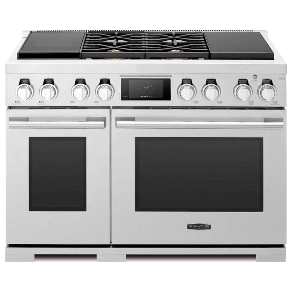 Signature Kitchen Suite 48" Dual-Fuel Pro Range with Sous Vide in Stainless Steel, , large