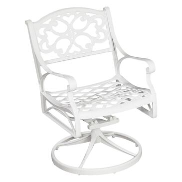 Homestyles Sanibel Swivel Rocking Chair without Cushion in White, , large