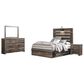 Ashley Drystan 4 Piece Full Storage Bed Set in Rustic Brown, , large