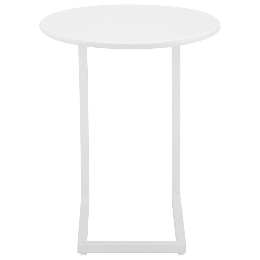 Zuo Modern Noga Patio End Table in White, , large