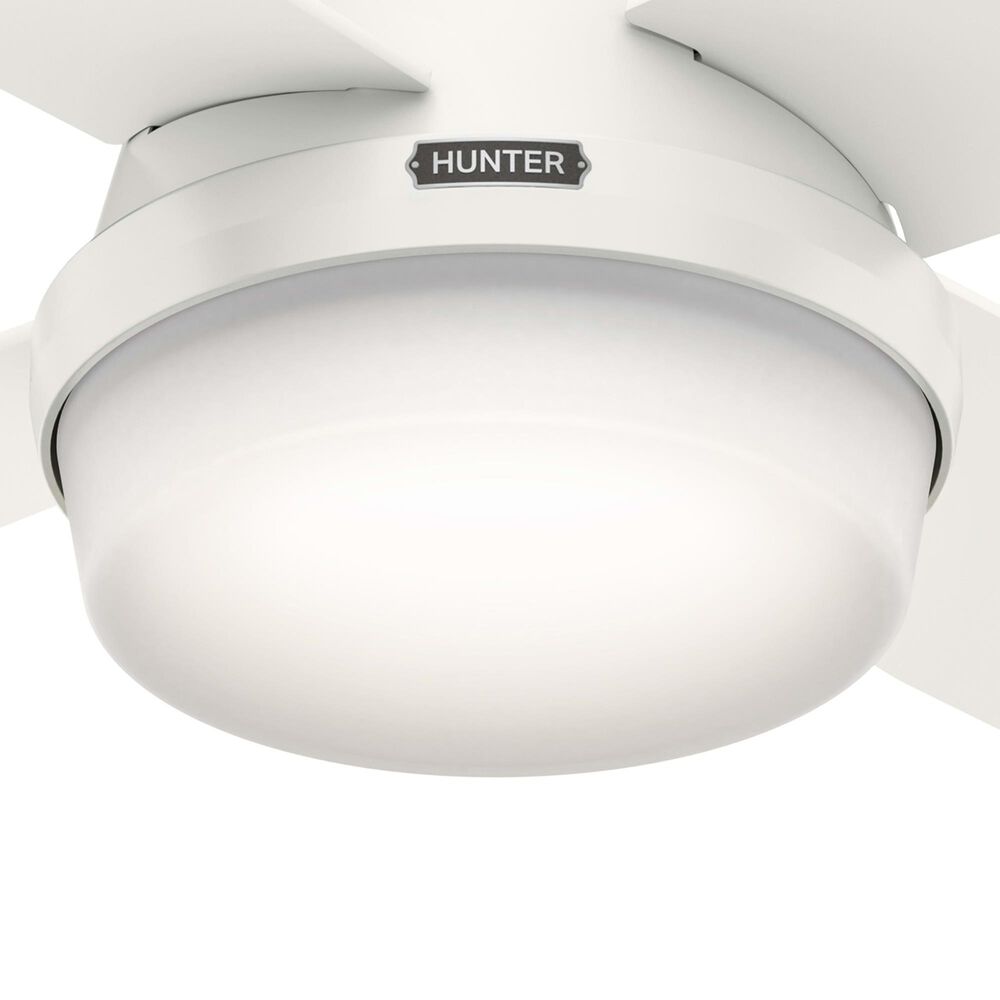 Hunter Dempsey 52&quot; Outdoor Ceiling Fan with Lights in Fresh White, , large