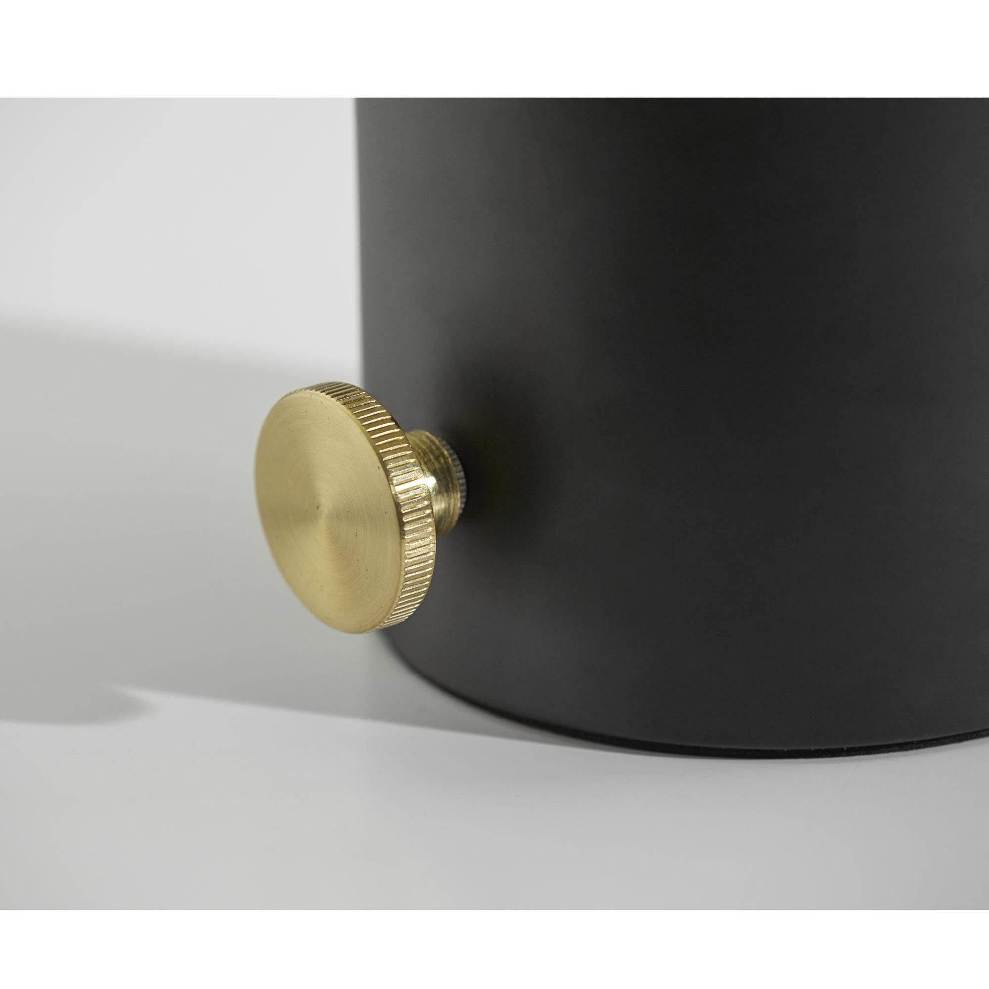 Adesso Lewis Table Lamp in Matte Black and Antique Brass