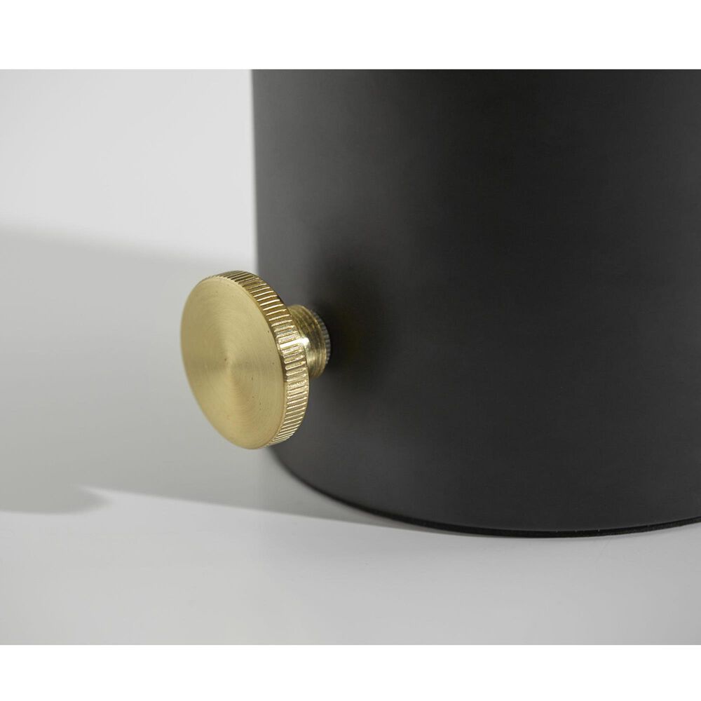 Adesso Lewis Table Lamp in Matte Black and Antique Brass, , large