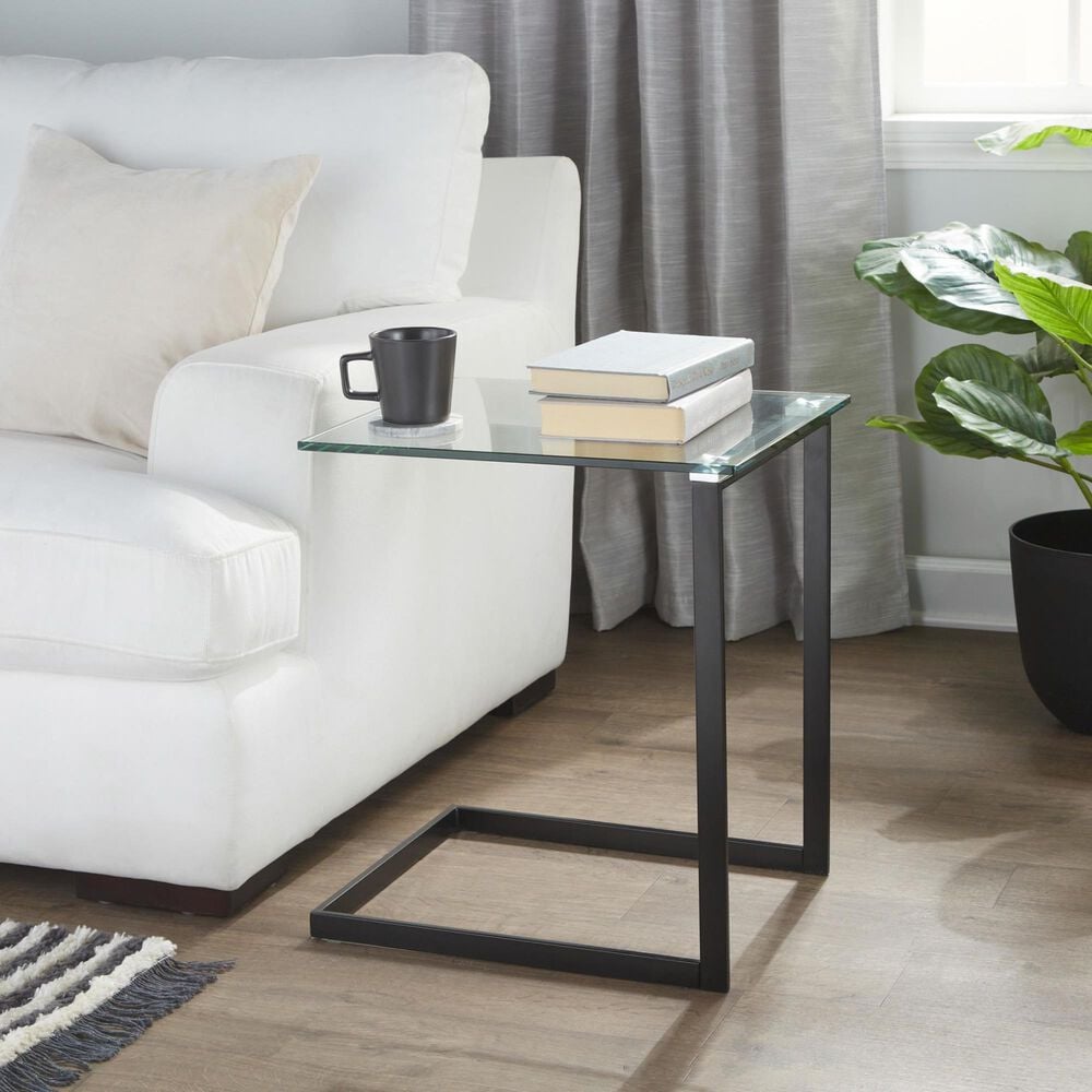 Lumisource Zenn End Table in Black and Clear, , large