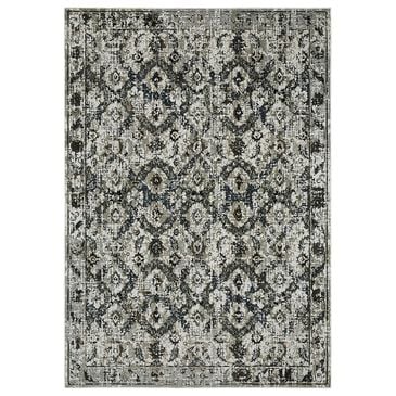 Oriental Weavers Gemini Oriental 3"10" x 5"5" Charcoal Area Rug, , large