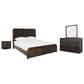 Fallridge Mezquite 4 Piece Queen Bedroom Set in Black Natural Grain, , large