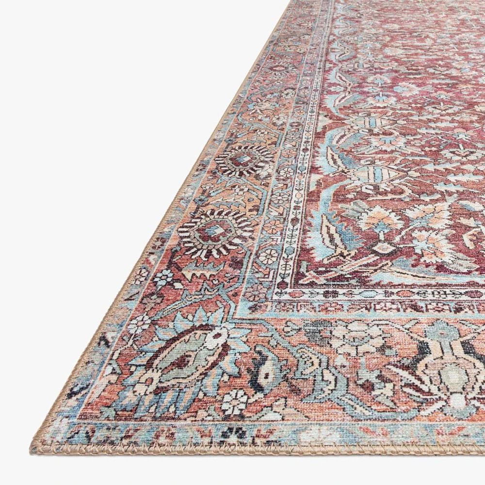 Loloi II Wynter WYN-05 2&#39;6&quot; x 9&#39;6&quot; Tomato/Teal Runner, , large