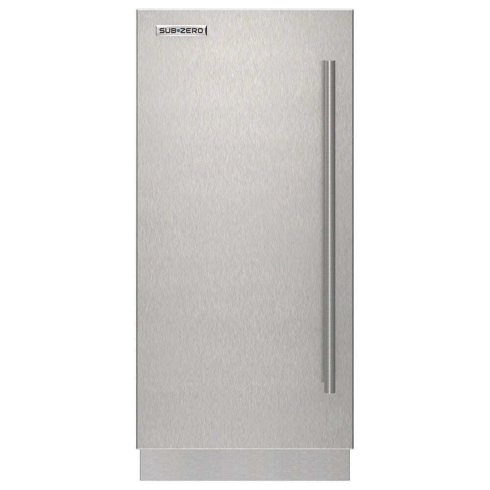 Sub-Zero 15.25" Left Hinge Door Panel with Tubular Handle in Stainless Steel, , large