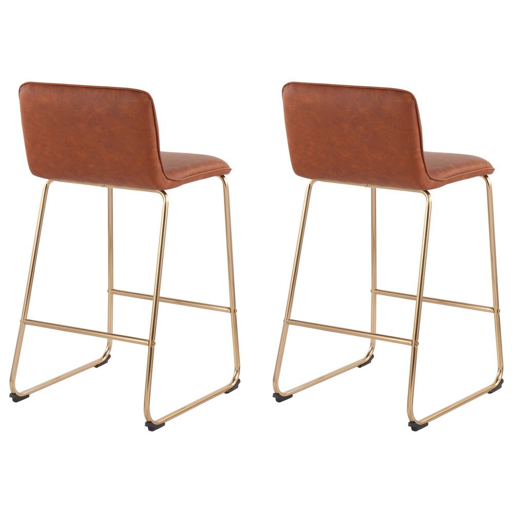 Lumisource Casper Counter Stool in Camel/Gold &#40;Set of 2&#41;, , large