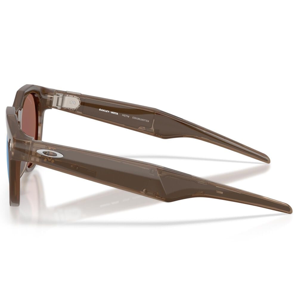 Oakley Sunglasses Meta HSTN Sunglasses with Prizm Deep Water Polarized Lenses in Smoke Brown, , large