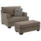 Ashley Stonemeade Chair and a Half with Ottoman in Nutmeg, , large