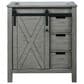 Lexora Home Marsyas 30" Single Bathroom Vanity in Ash Grey with 2 cm White Cultured Marble Top and Rectangular Sink, , large