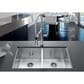 Blanco Precision 32" R0 Equal Double Bowl Kitchen Sink in Satin Polished, , large