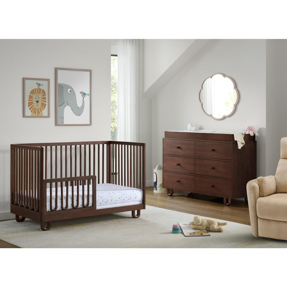 Oxford Baby Meridian 2-Piece Nursery Set with 3-in-1 Convertible Crib and Guard Rail in Cognac, , large
