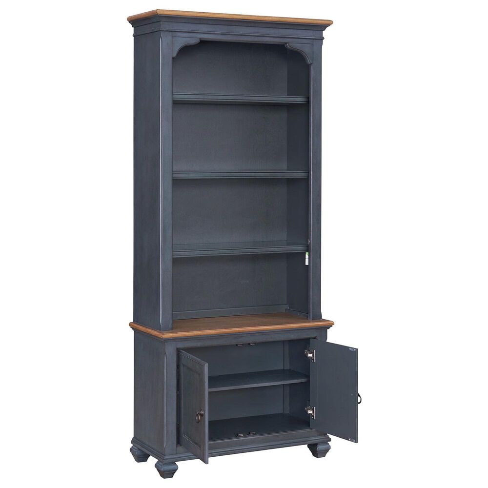 Legends Furniture Americana Bookcase Pier in Corduroy Blue, , large