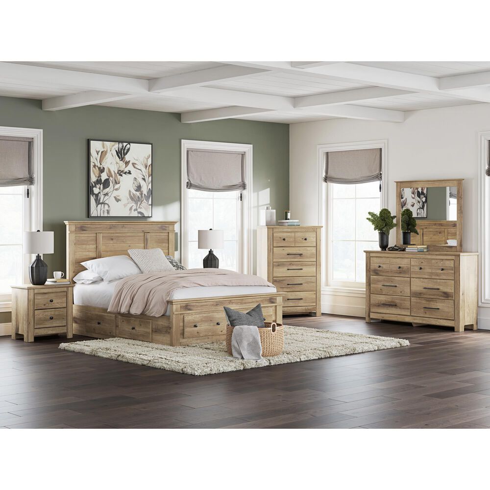 Ashley Makidern 2-Piece Queen Storage Bedroom Set with Six Drawers in Natural Brown, , large