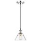 Golden Lighting Orwell 1-Light Small Pendant with Clear Glass Shade in Chrome, , large
