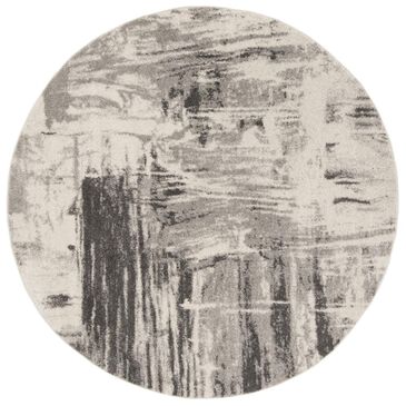 Safavieh Adirondack ADR133C 6" Round Ivory and Grey Area Rug, , large