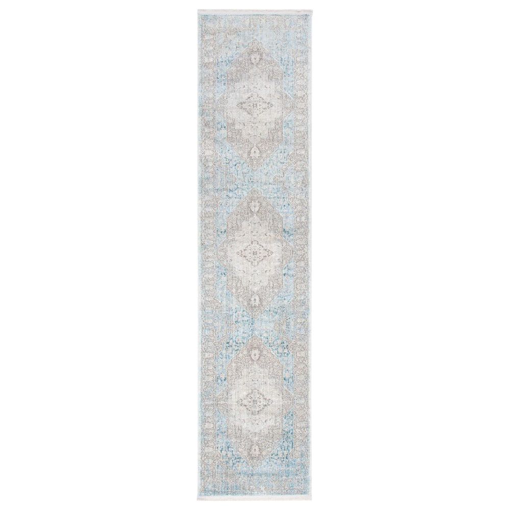 Safavieh Dream 2" x 8" Grey and Aqua Runner, , large