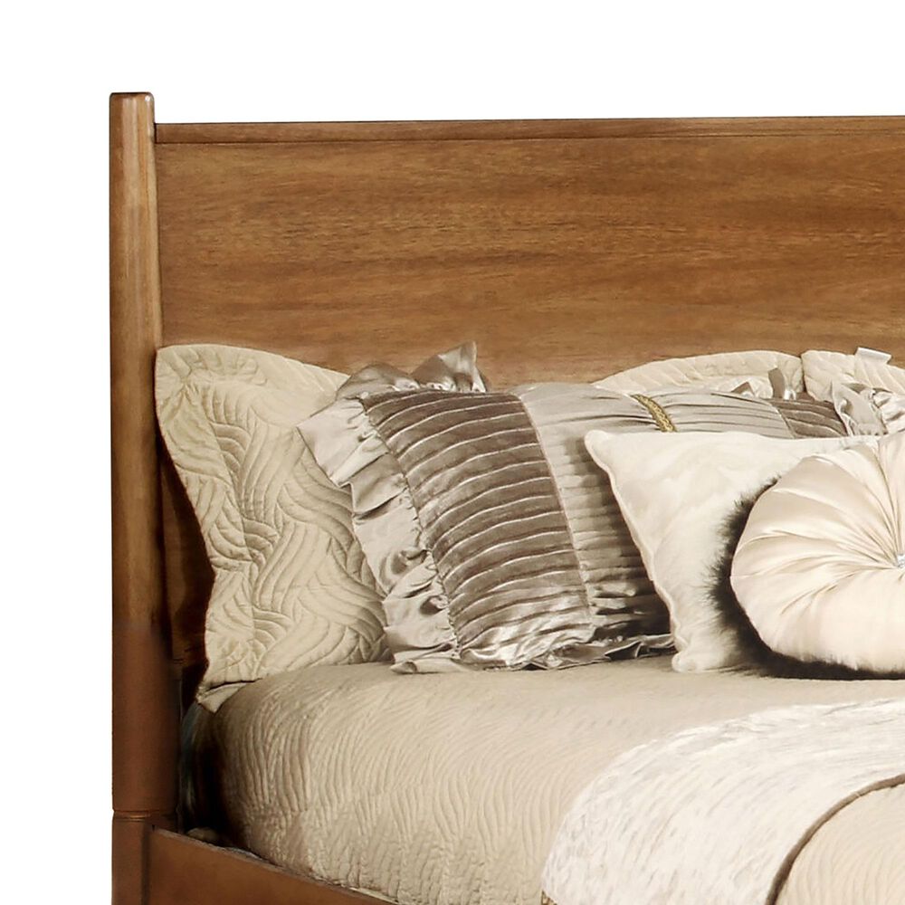 Furniture of America Ruiz Queen Platform Bed in Oak, , large