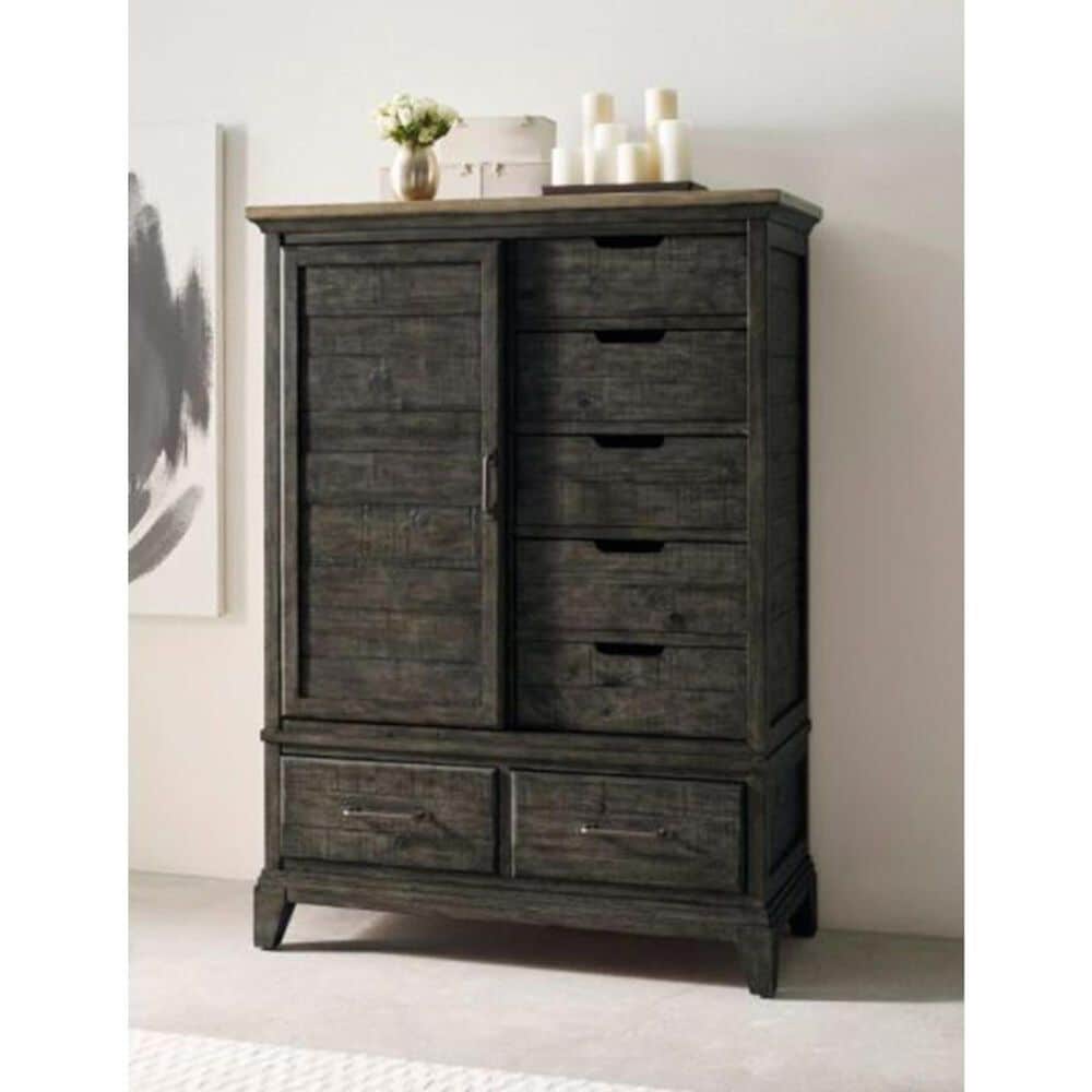 Kincaid Plank Road Door Chest in Stone and Charcoal, , large