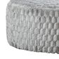 Northwestern Irving Round Ottoman in Gray, , large