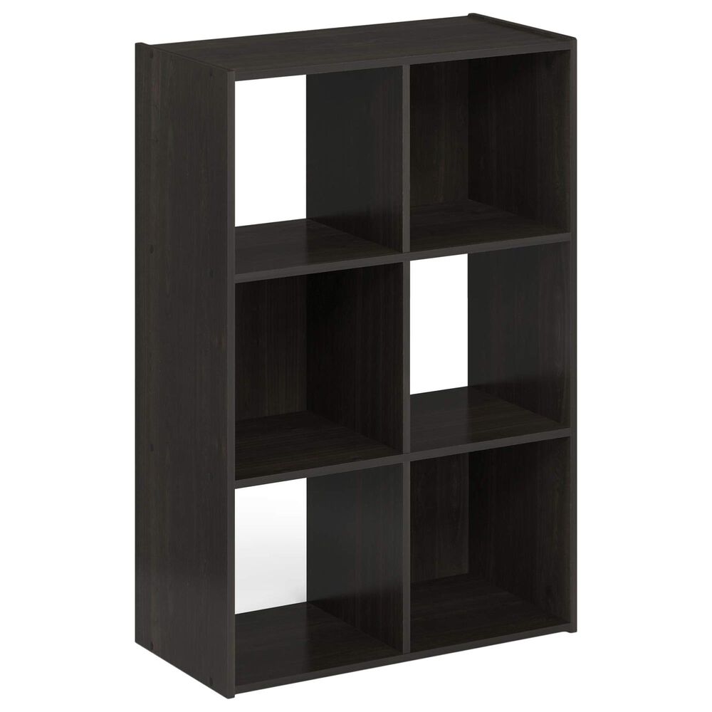 HOMLUX 6-Cube Cubic Storage Organizer Bookcase in Espresso, , large