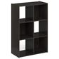HOMLUX 6-Cube Cubic Storage Organizer Bookcase in Espresso, , large