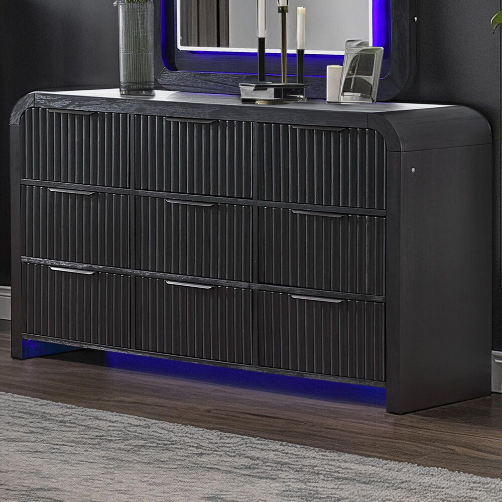 Modern Market Beckett LED Dresser in Black Finish, , large