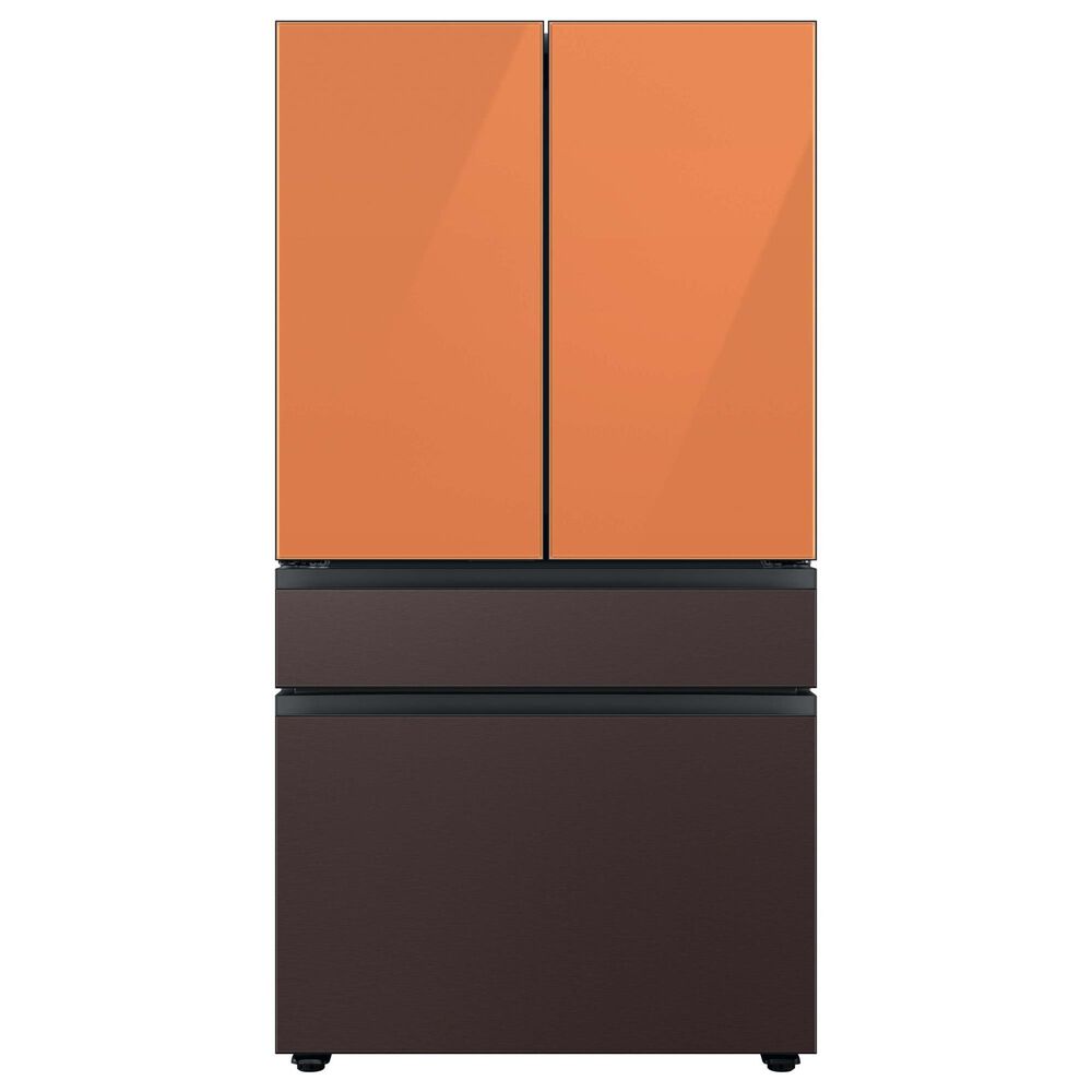 Samsung Bespoke 4-Door French Door Refrigerator Top Panel in Clementine Glass, , large