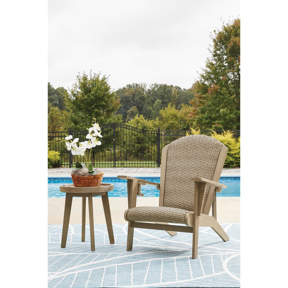 Ashley Marina Sun Patio Adirondack Chair in Beige, , large